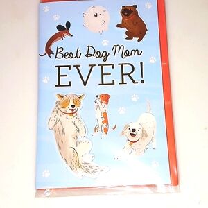 "From the dog" Mother's Day greeting card.  Pug, Dachshund, Pomeranian gift